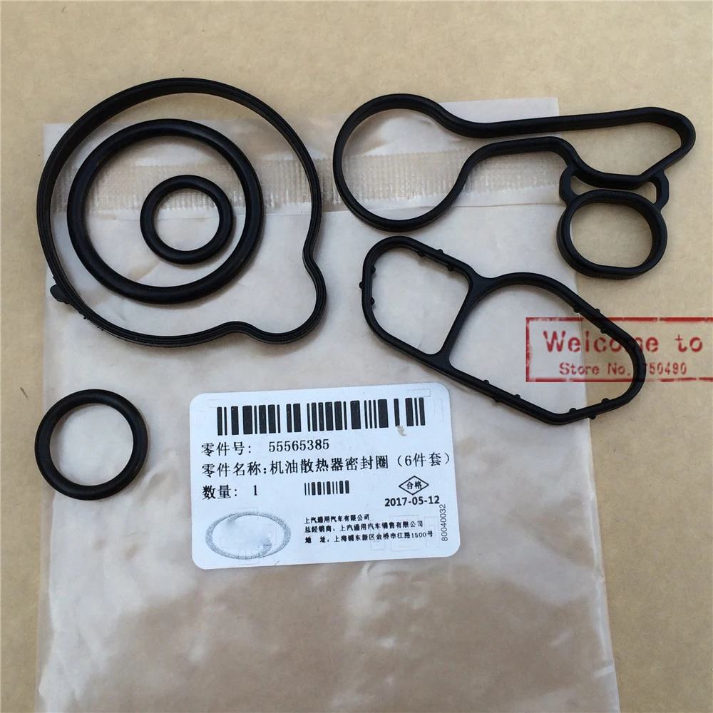 10 packs Engine Oil Cooler Gasket ORIGINAL Replacement Kit Seal 55565385 For Chevrolet Cruze Sonic Trax Encore 1.4T Astra