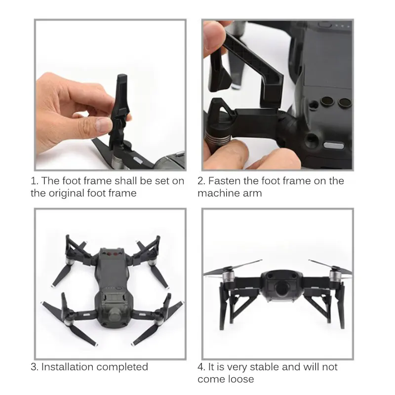 Дрон стойки для посадки для Dji Spark шасси расширения портативность расширенные ноги подъемные стабилизаторы быстрая установка