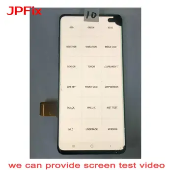 

JPFix Super AMOLED Display For Samsung Galaxy S10 G973FD S10 Plus G975FD LCD Glass Broken Touch Screen Display With Frame