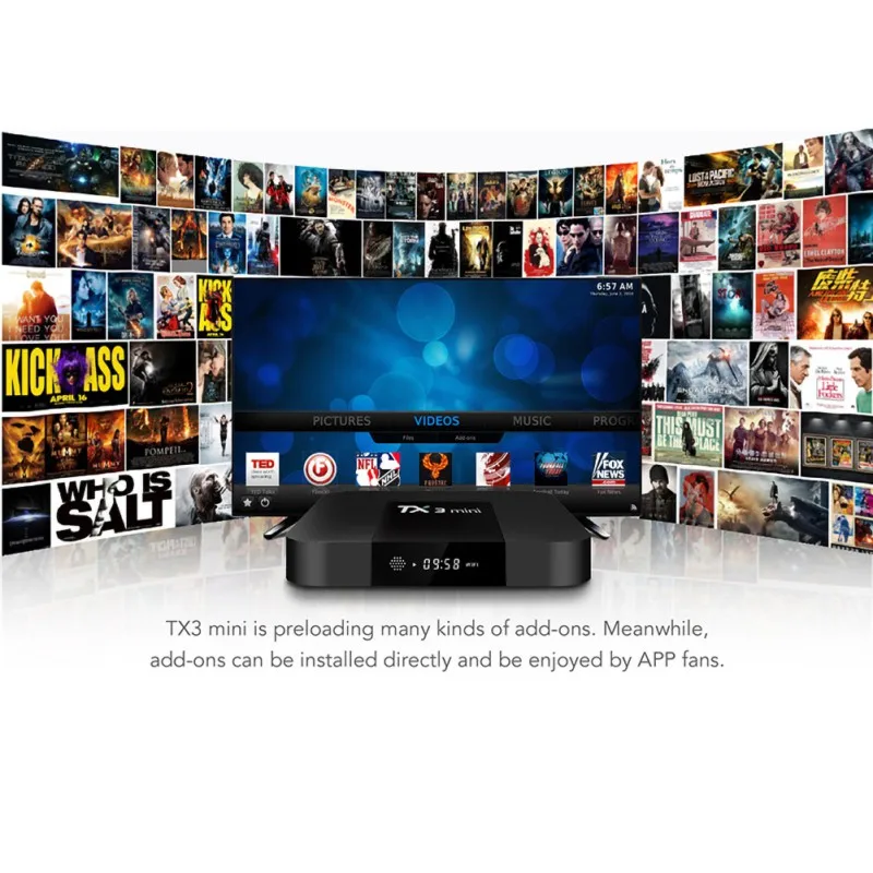 ТВ-приставка для TX3 Mini Android 8,1 Smart tv H2.65 IP tv 4K телеприставка ТВ приставка IP tv медиаплеер Amlogic S905W 2G 16G Tanix Box