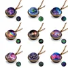 Univers planète verre lumineux Double face rétro pendentif collier femmes hommes galaxie nébuleuse cosmique Art photo bijoux ► Photo 1/6