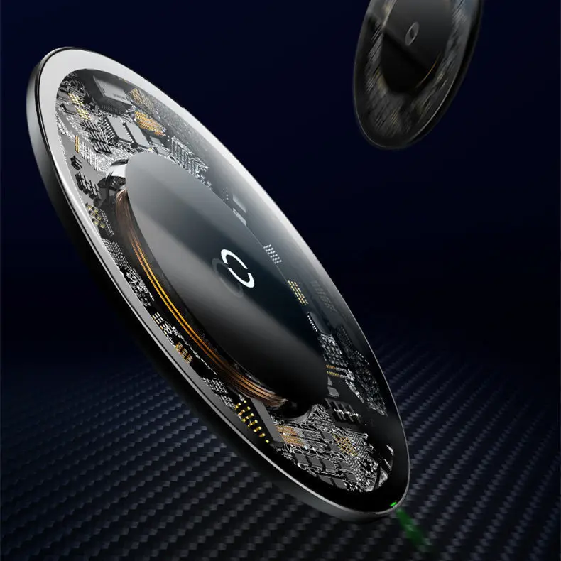 

Baseus/BASEUS Minimalist Wireless Charger Ultra-Thin Portable Glass Transparent Mobile Phone Fast Charge Wireless Charger