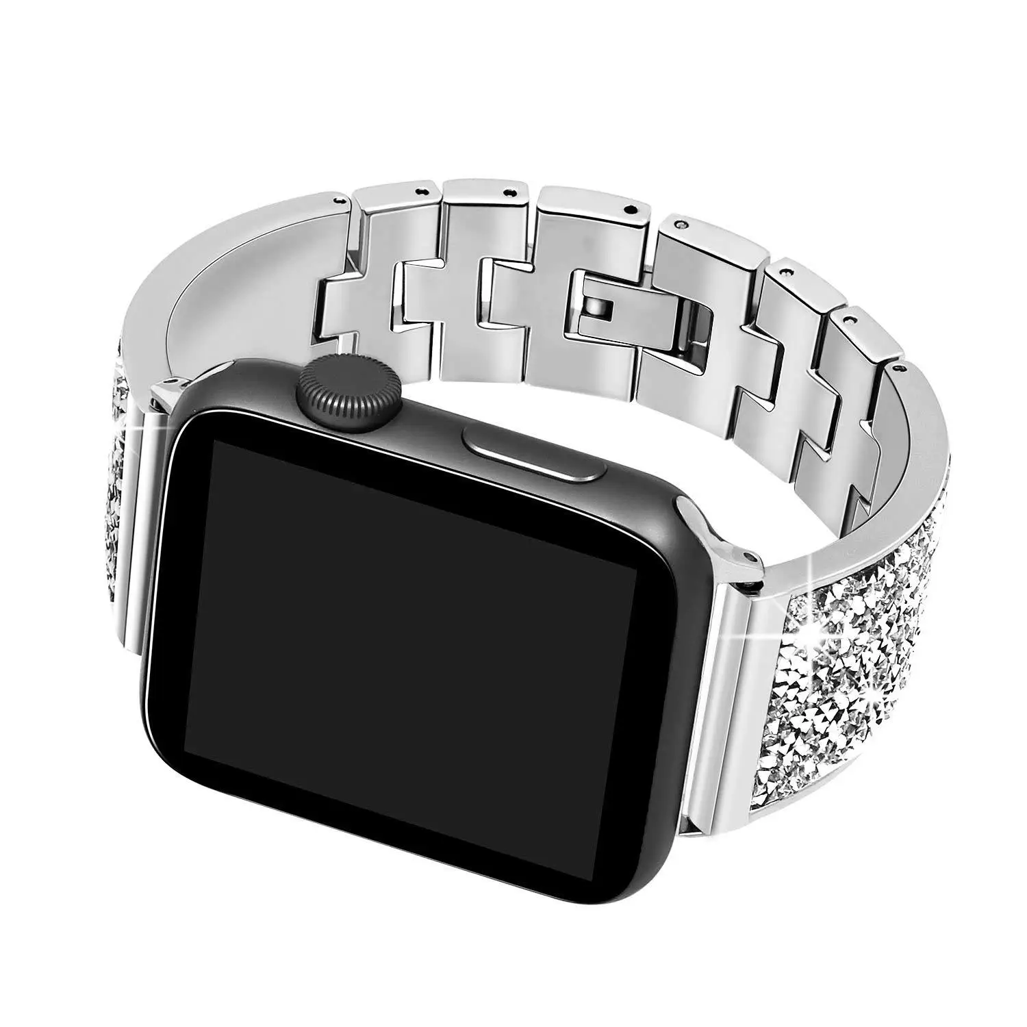 Роскошный женский браслет ремешок для часов для Apple Watch 42 мм/38 мм серия 3 2 1 Алмазный металлический ремешок для Apple Watch 4 5 40 мм 44 мм