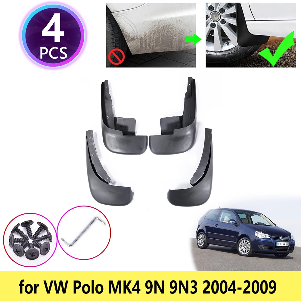 Брызговики для Volkswagen Polo MK4 9N3 2004 2005 2006 2007 2008 2009 брызговики перегородка мутные
