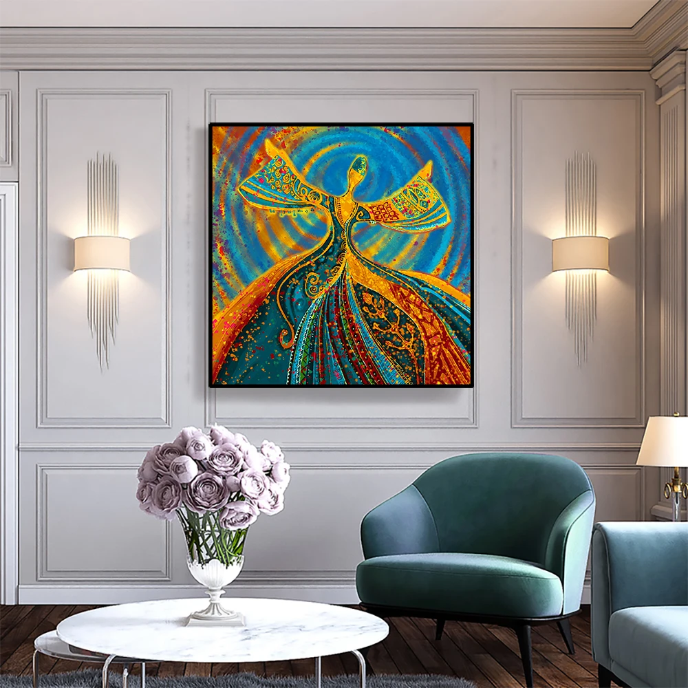 

Canvas Art Painting Gorgeous Costume dancer Abstract Creative Wall Decor Picture Modern Home Decoration For Hotel Bedroom