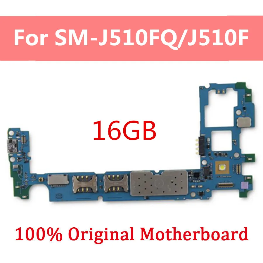Материнская плата 16 Гб для Samsung Galaxy J5 J510FQ/J510F оригинальная разблокированная