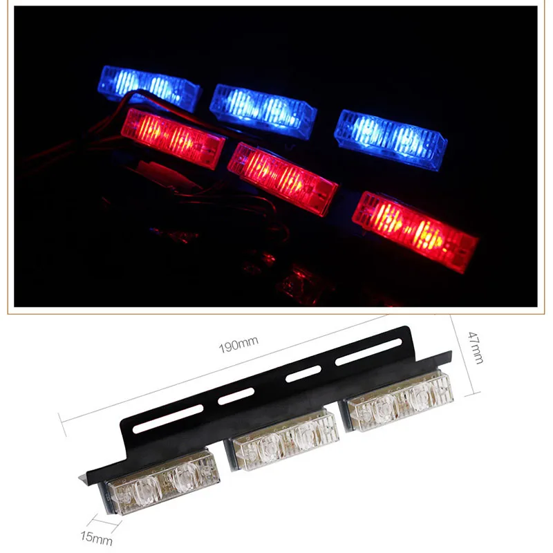 1 комплект Автомобильный светодиодный мерцающий светильник полиции