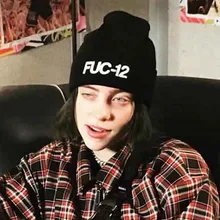 Billie Eilish FUC-12 хлопок вышивка повседневные шапочки для мужчин и женщин вязаная зимняя шапка твердая хип-хоп Skullies шляпа Кепка в стиле унисекс