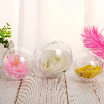 

10pcs Transparent Balls Sphere Baubles DIY Ornament Hanging For Christmas Tree Party can CSV