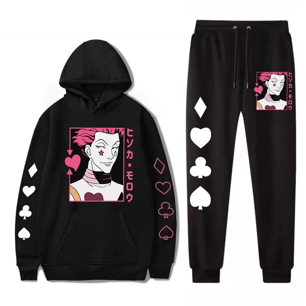 Толстовки с капюшоном Hunter X брюки костюм унисекс толстовка Hisoka одежда в стиле