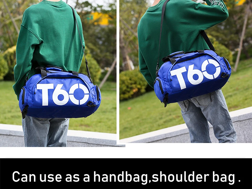 Men Sport Gym Bag Women Fitness Waterproof Outdoor Separate Space For Shoes Travel Handbag Backpack