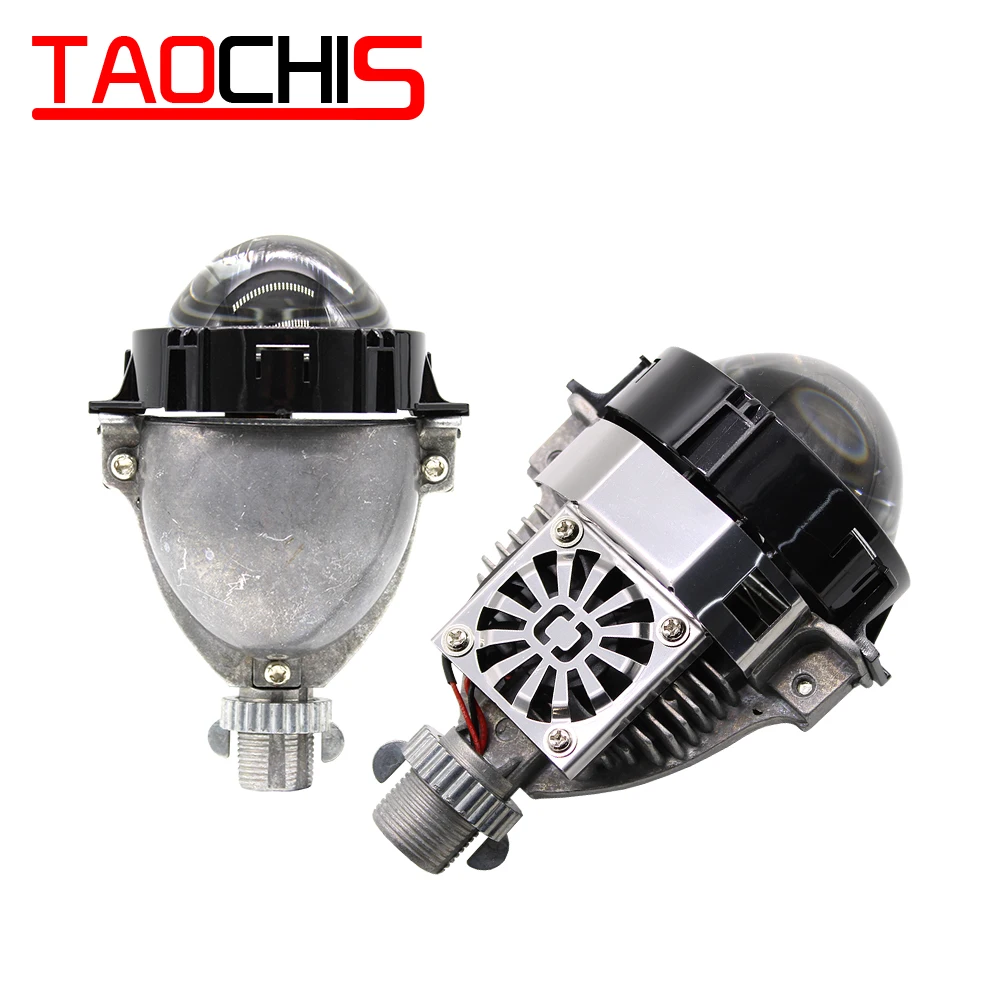 TAOCHIS 3,0 дюймов 12V 50w 8000LM стайлинга автомобилей супер яркий светодиодный универсальный высокое ближнего и дальнего света фары bi-светодиодный линзы прожекторного типа