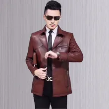 Мужская куртка из натуральной кожи; сезон весна-осень; короткая куртка из натуральной овчины; кожаные куртки; Veste Moto Homme 17039; YY370