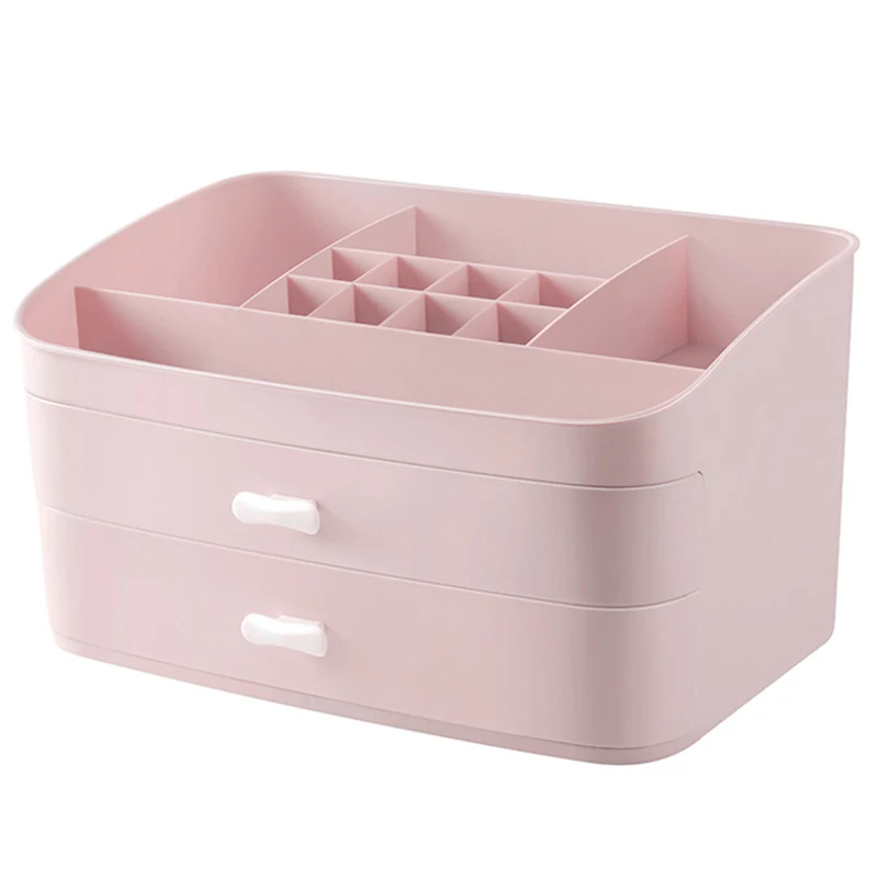 Plastic Cosmetic Organizer Storage Box Makeup Drawer Container Jewelry Box Casket Holder Desktop Sundries Container