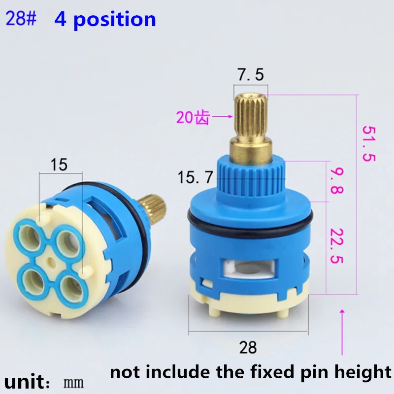 Description Picture 3 of item1PC Shower Room Faucet Cartridge Accessories Shower Head Bathtub Water Mixing Valve 3 / 4 Position 26MM 28MM 33MM 35MM 37MM Dia.
