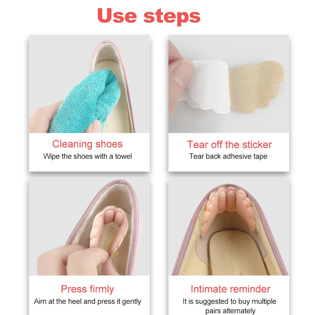 3 Pairs Soft Shoe Cushion Pads Liner Grip Back Heel Inserts Insole Snugs 3 Pairs Soft Shoe Cushion Pads Liner Grip Back Heel Inserts Insole Snugs