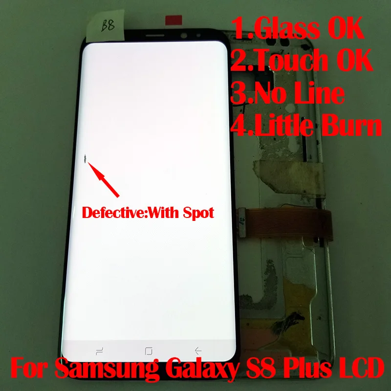 Супер Amoled Noframe ЖК-дисплей для samsung Galaxy S8 G950f S8 Plus G955f с точечным ЖК-дисплеем с сенсорным экраном дигитайзер