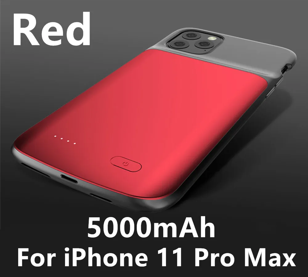 Чехол для iPhone 11 Pro внешний аккумулятор для телефона Быстрая зарядка чехол для iPhone 11 Pro Аккумулятор Max Чехлы для зарядки - Цвет: Red For 11 Pro Max