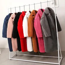 Зима, большие размеры, Длинные розовые плюшевые пальто, женские толстые куртки из искусственного меха, женские теплые XS-XXL, леопардовые меховые пальто, cwf0183-5