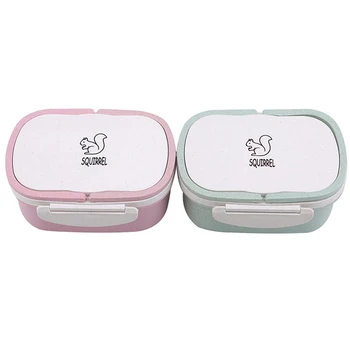 

Double-Layer Lunch Box for Kids Children Food Storage Container Office School Portable Bento Box Insulated Organizer