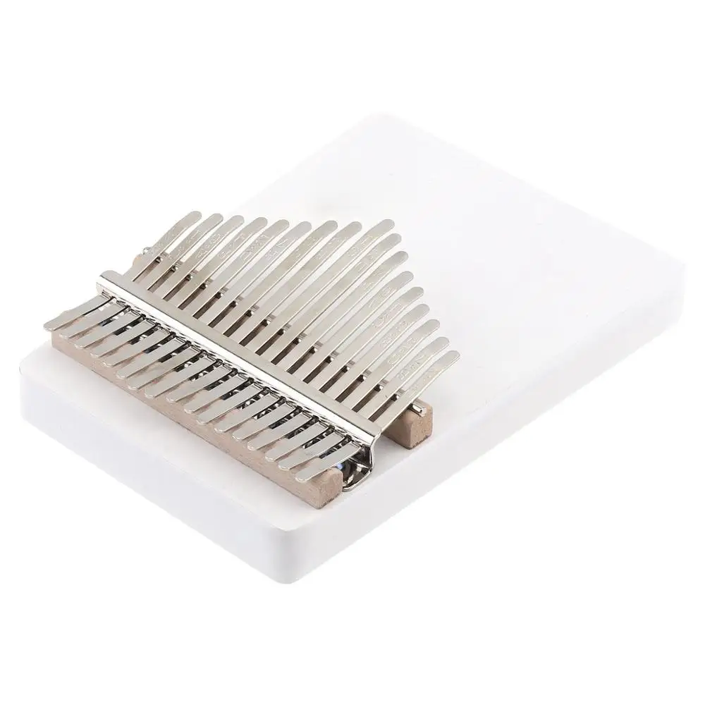 17 Keys Thumb Piano Kalimba Finger Heart Pattern Solid Single Board Pine Mbira Keyboard Musical Instrument with Tuning Hammer