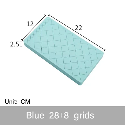 blue 03 Силиконовый держатель для губной помады, коробка для хранения косметики, подставка для макияжа, держатель для кистей, коробка для хранения ювелирных изделий с жемчугом - Handle Color: blue 03