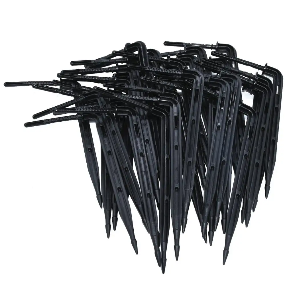 Greenhouse Garden 50PCS Bend Drip Arrow Dripper Micro Drip Irrigation Kit Emitter fit 3/5mm Hose Watering Saving Dripper Flowers 2