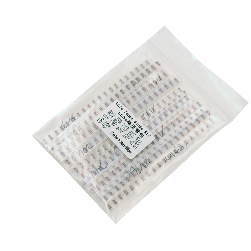 LL34 SMD Zener пакет диодов 1/2W 3v 24v 15 видов * 20 шт. = 300 комплект 1N4148|smd zener diode|zener diodezener smd kit |