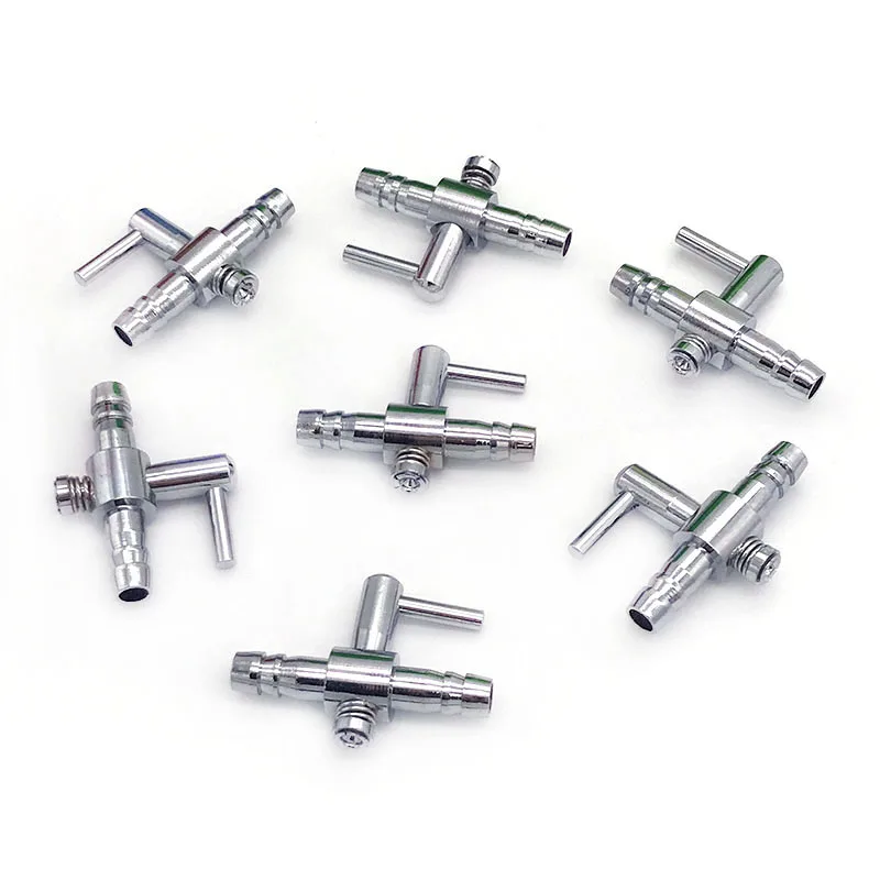4mm Aquarium Tank Air Distributor Air Pump Flow Tube Pipe Line Stainless Steel Control Valve Pump Accessories 1pcs aquarium air pump fish tank oxygen pump