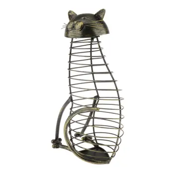

Cat Wine Cork Holder Metal Wire Wine Cork Container Party Favor, 18x12x31cm
