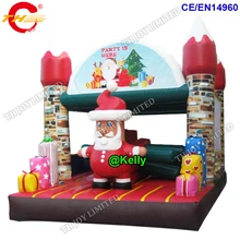 Надувной Рождественский батут, домик для детей, коммерческий надувной батут высокого качества, замок для рождества, Прокат