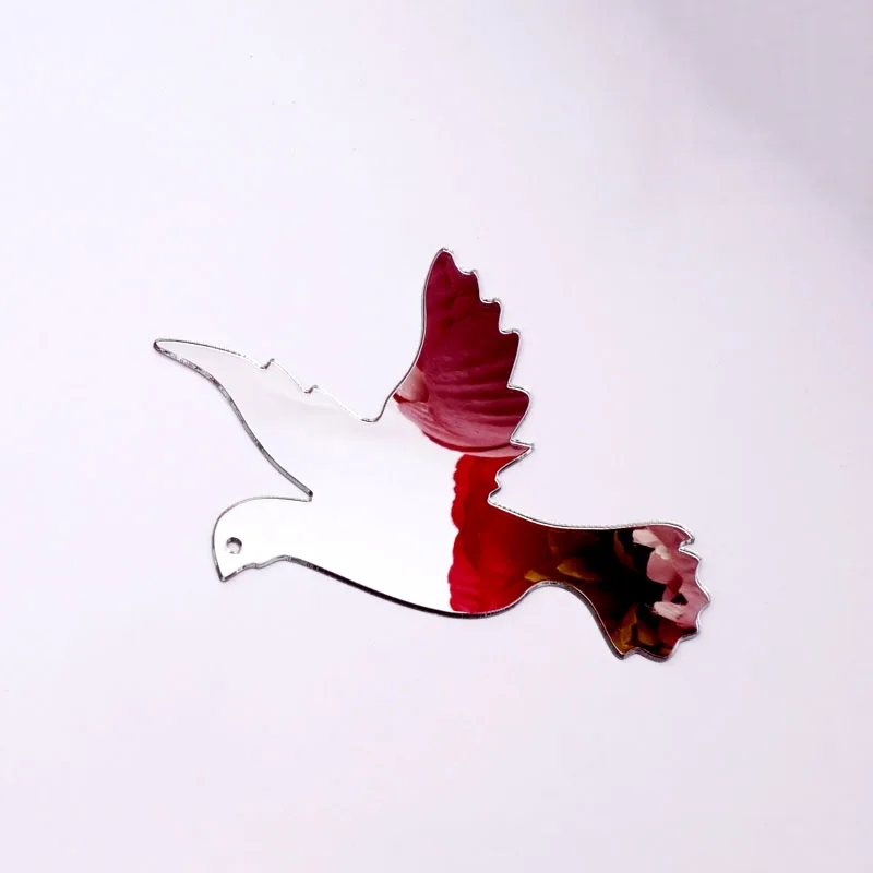 DIY 비둘기 모양 아크릴 거울 스티커, 집 이동 파티 장식, 어린이 방 장식, 이벤트 손님용 작은 선물, 30 개, 5cm