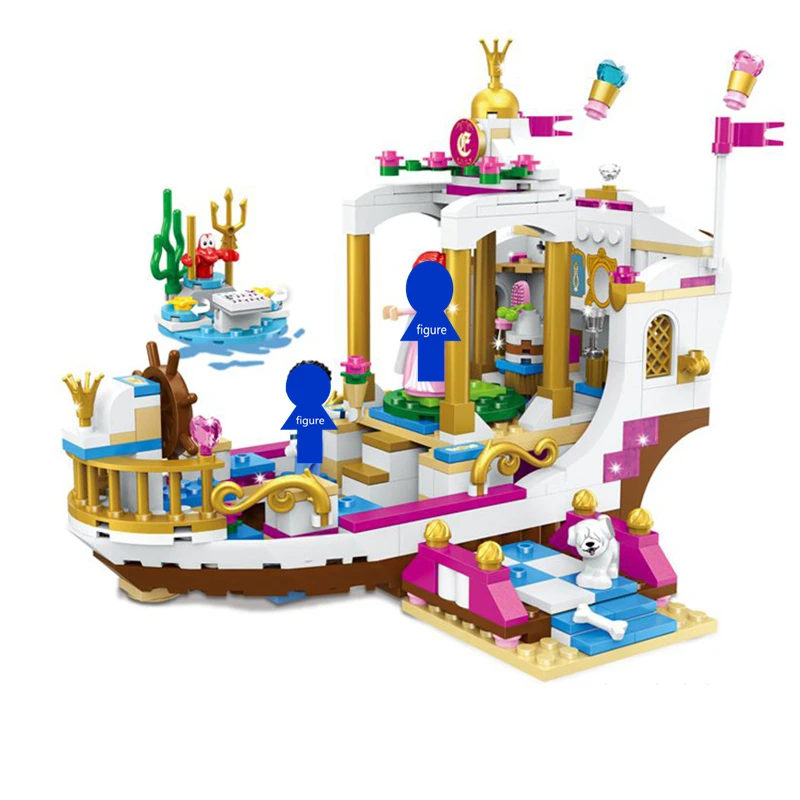 

37062 Building Blocks kids Toys Ariel's Royal Celebration Boat model kit Bricks Educational toys for Children gift Compatible