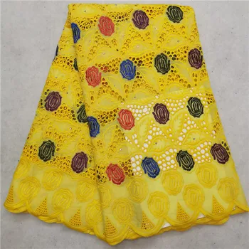 

African Dry Lace Fabrics High Quality Cotton Lace For wedding dress Cotton Dry Lace Fabric Swiss Voile Lace In Switzerland H2-96