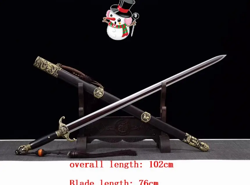 Super Chinese Wushu Sword Saber temper vein steel blade straight Sword Kung Fu Jian