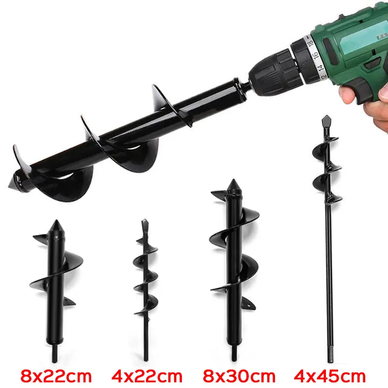 

Garden Spiral Drill Bit Flower Planter Earth Auger For Electric Drill Modified Ground Drill Gardening Planting Hole Digger Tools