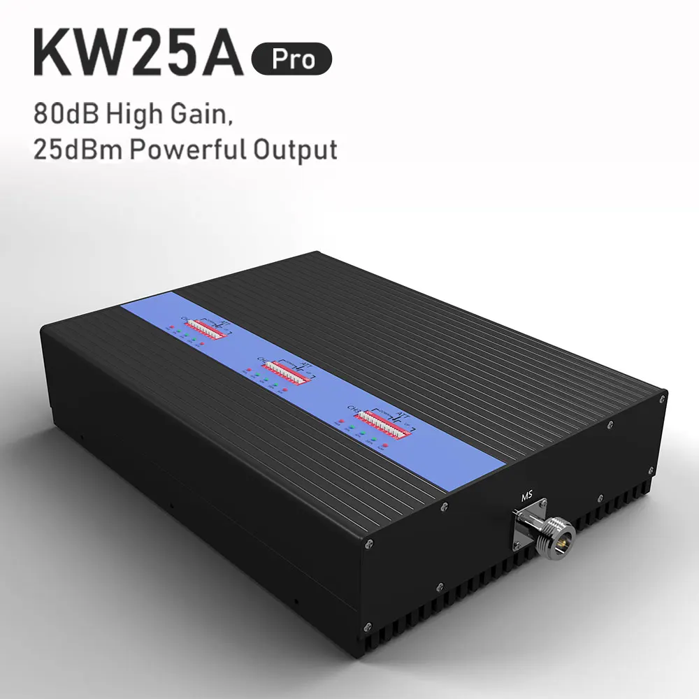 Lintratek Powerful 80dB Tri Band Signal Booster KW25A Pro. GSM 900Mhz UMTS 2100mhz 2G 3G 4G LTE 1800Mhz Mobile Signal Amplifier