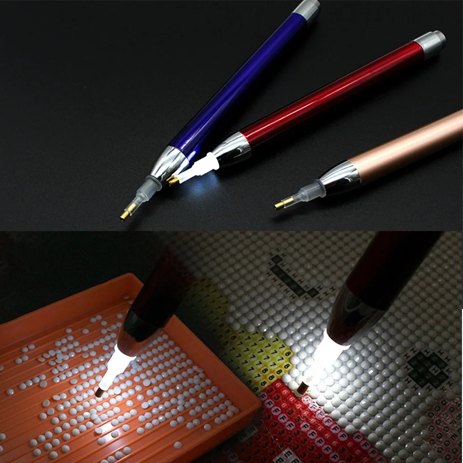 Point Drill Pen Square Round Diamond Painting Tool Lighting Diamond Pens 5D Painting with Diamonds Accessories Christmas Gift diamond painting diamond painting accessories diamond painting pen