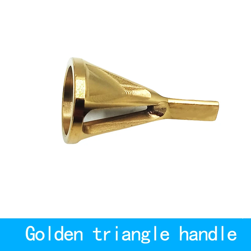golden triangle 1 шт. шестигранный/треугольный хвостовик из нержавеющей стали, внешний инструмент фаски, высокопрочная твердость, сверло, Удаление заусенцев - Цвет: golden triangle