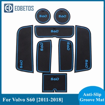 

S60 2011 2012 2013 2014 2015 2016 2017 2018 Gate Slot Coaster Mat For Volvo S60 CC Cross Country R Design Polestar Car Door Mat