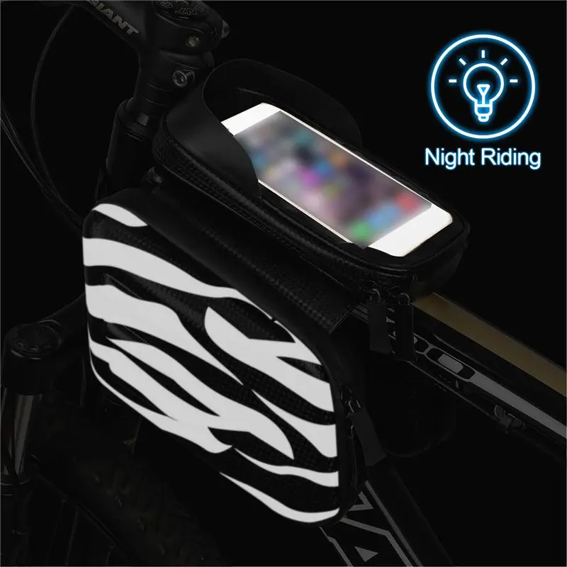Mountain Bike Bicycle Front Tube Rack Hard Shell Bag Waterproof Reflective Mobile Phone Sets Riding Bag
