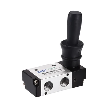 

uxcell Manual Hand Pull Solenoid Valve 2 Position 3 Way Pneumatic 1/4" PT Thread Air Hand Lever Operated Valve