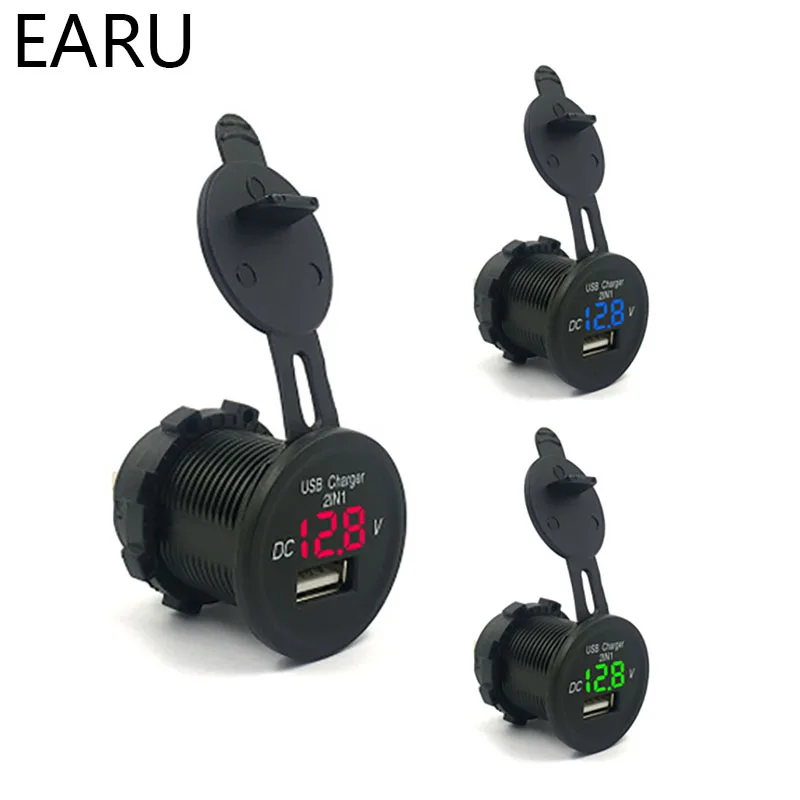 

2.1A Quick Charging Refit Mobile Phone Charger Voltage Meter Voltmeter Display Suitable For Mobile Phones Tablets And Navigators