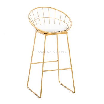 

Light Luxury Bar Chair Simple Net Red Bar Stool Front Coffee Restaurant Leisure Back High Stool bar chair commercial furniture