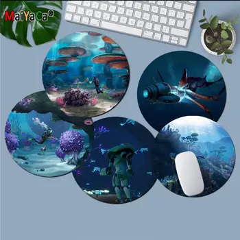 

MaiYaCa Subnautica Customized laptop Gaming round mouse pad computer desk mat for gaming