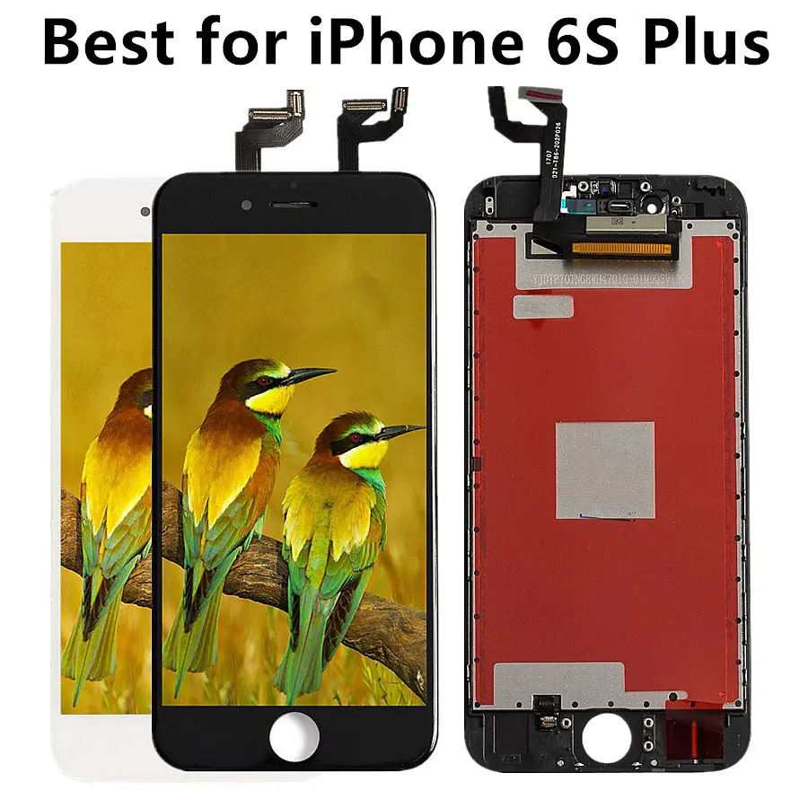 10 шт./лот ЖК-дисплей для iPhone 6S Plus ЖК-дигитайзер сенсорный экран полная сборка ремонт мобильного телефона, черный, белый
