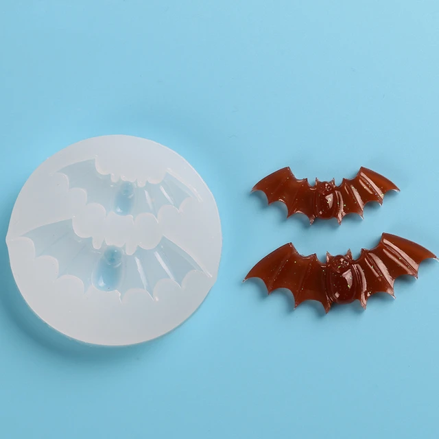 Halloween Denevér Fondant Penész Epoxi Torta Szilikon Diy Sütés Dekoráció Fehér Rózsaszín - Image 2