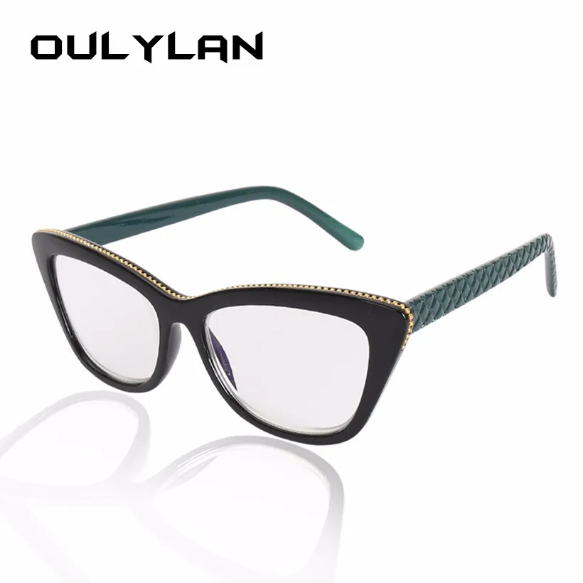 Oulylan очки для чтения «кошачий глаз» женские трендовые очки двойной светильник для дам классические очки для чтения дальнозоркости пресбиопии