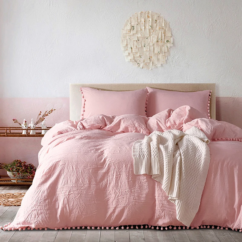 

Yimeis Duvets And Linen sets Solid Queen Size Bed Sheets Set Comfortable Twin Size Bedding BE47025