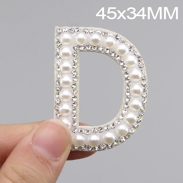 Parches De Letras Brillantes Con Diamantes De Imitación De Perla